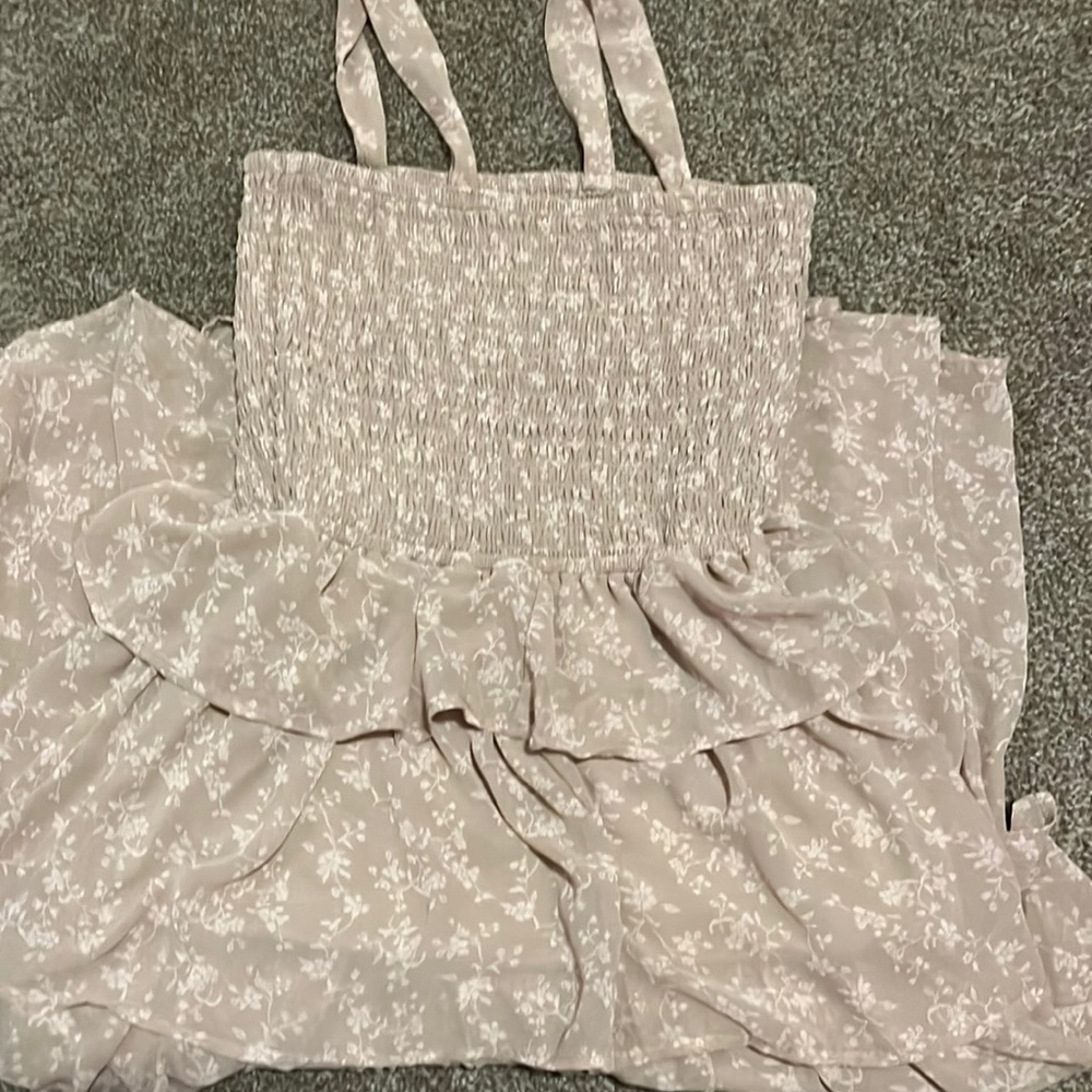A dress with layers and flowy layers